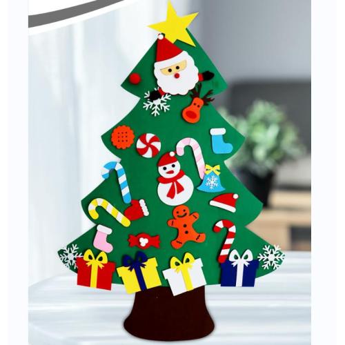 Calendario de fieltro de la adviento de Navidad de árbol artificial de alta calidad