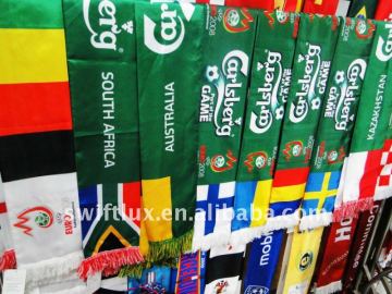 promotional beer's football scarf,soccer scarf