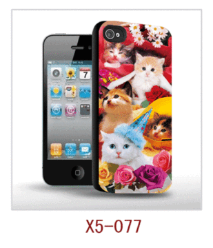Iphone 5'için 3D durumda, pc Case kauçuk kaplı, birden fazla renk kullanılabilir