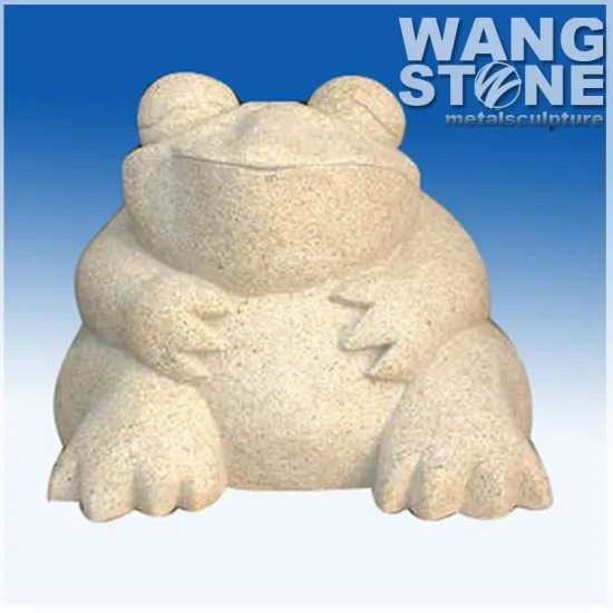 Fat Frog Stone Sculpture For Garden Decor