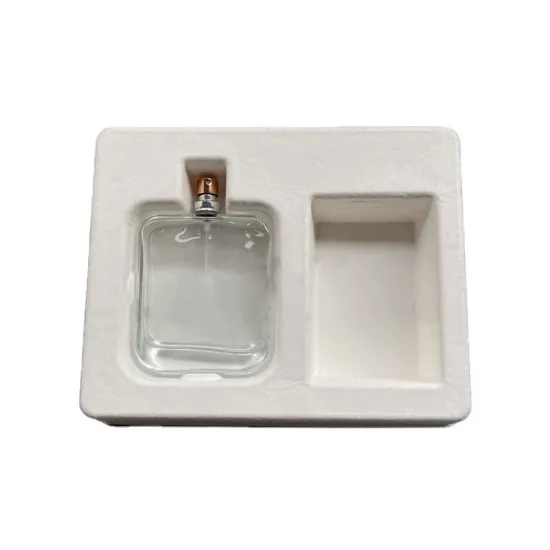 Eco friendly molded paper cosmetic perfume packaging