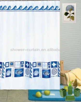 blue seastar dora shower curtain
