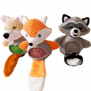 Interactive Plush Fox Dog Toy with Sound