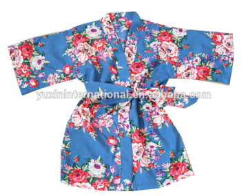 Flower Girl Robe-Floral Cotton Robe-flower Girl Gift-Baby Shower Gift KR0005