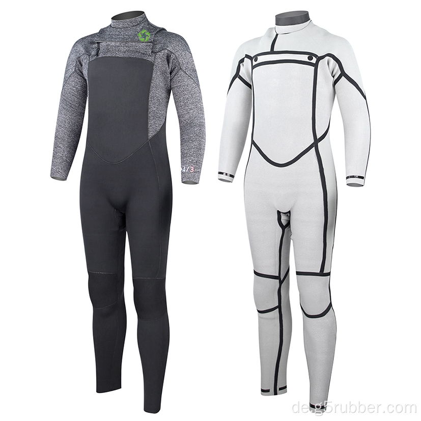 5/4mm Herren Brust Reißverschluss Fullsuits Tauchernetzungen