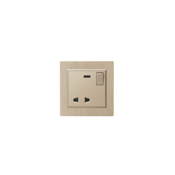 A8 series 1 gang switch and 2 pin socket with neon