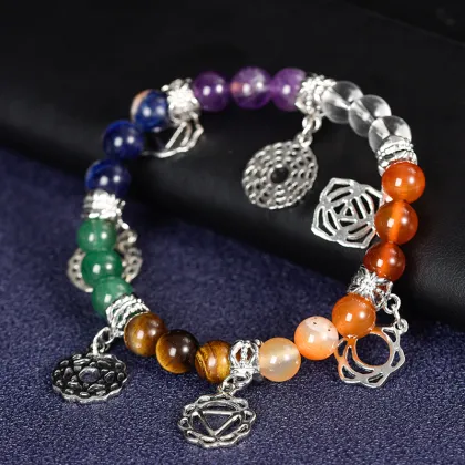 2023 New Seven Chakra Crystal Bracelet Jewelry for Women, Men, Boys, and Girls