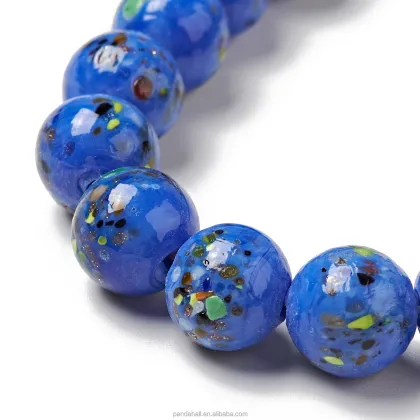Search Engine: Discover Unique Pandahall Round Blue Handmade Glass Lampwork Beads Online