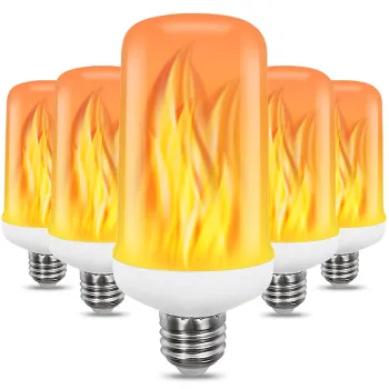 Flame Effect LED Bulbs for Home Decoration - SHENPU 7W 85-265V E27 Flickering Lights