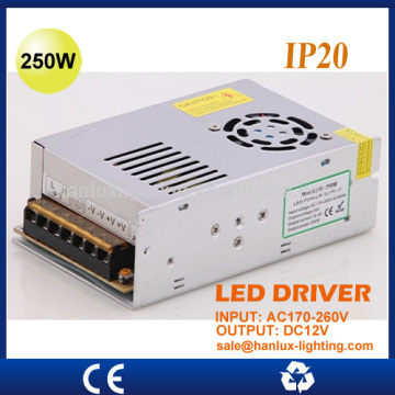 250W LED tape power 12V IP33 Indoor use with CE ROHS report