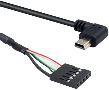 90Degree Mini USB Motherboard Female Adapter Extended Cable