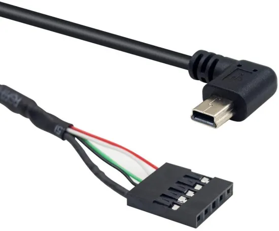 90Degree Mini USB Motherboard Female Adapter Extended Cable