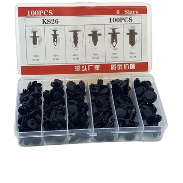 High Quality Automotive Plastic Clips - 100pcs/Box Push Type Fasteners