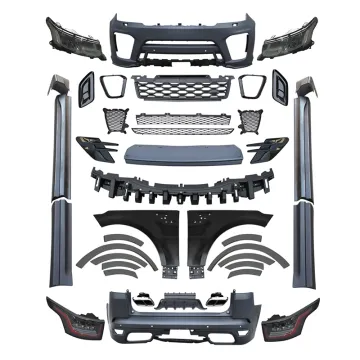 SVR Style Front Rear Bumpers and Headlights for Land Rover Range Rover Sport 2014-2018