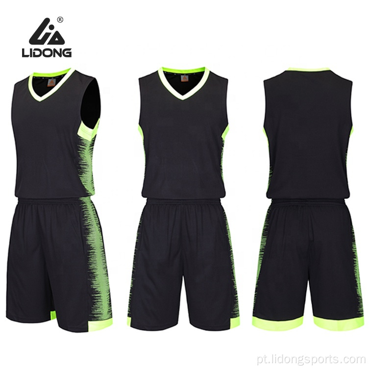 Jersey de basquete juvenil de uniforme de basquete masculino