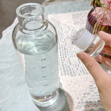 Shop for Stylish Borosilicate Glass Water Bottles with Time Markers: Get Your New Products Today!