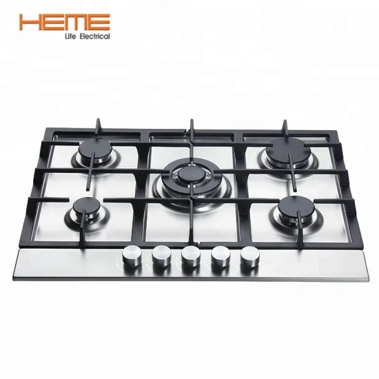 Stainless Steel Built-in Gas Cooktop with 5 Burners