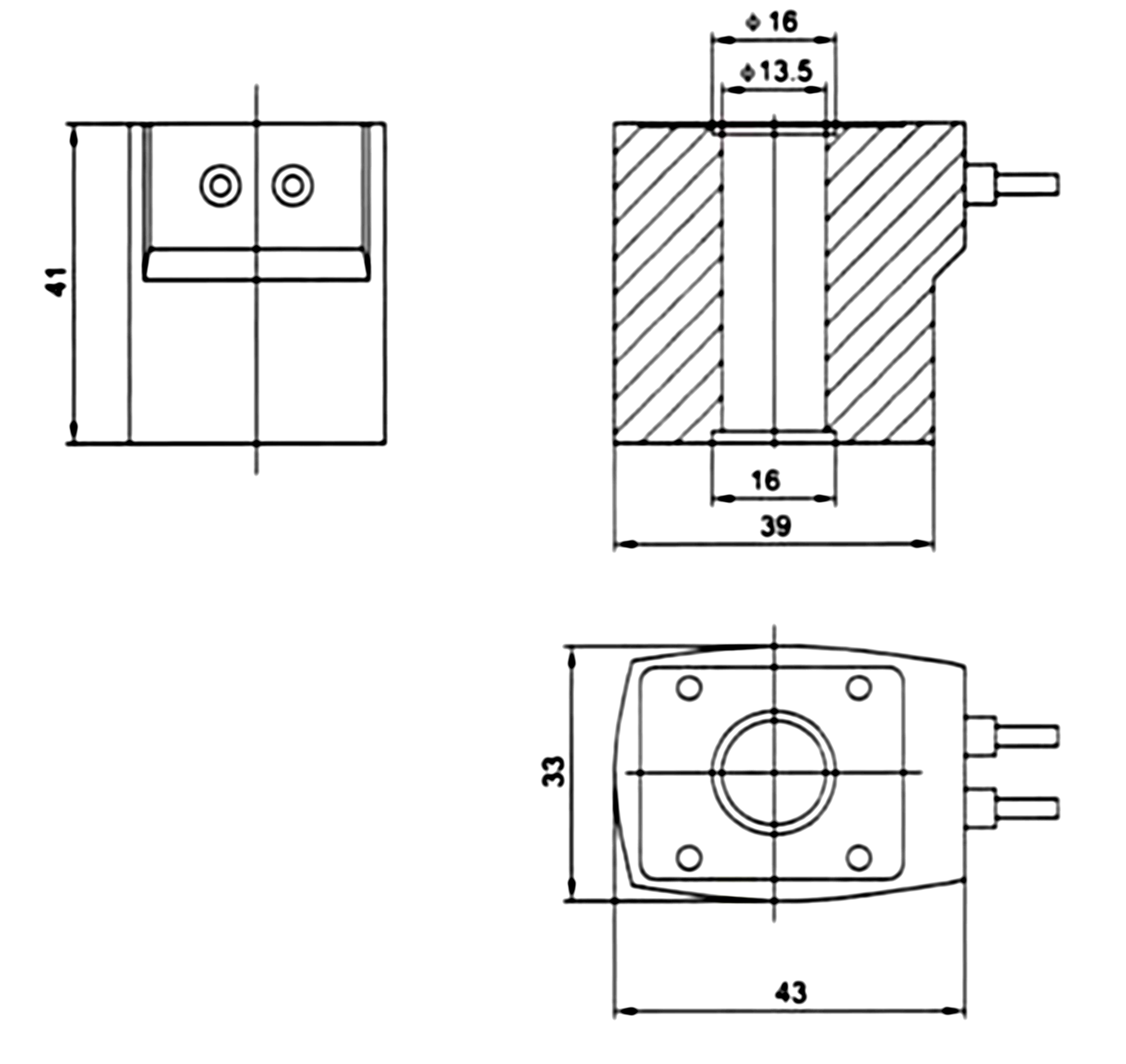Dimension of BB13241001 Solenoid Coil: