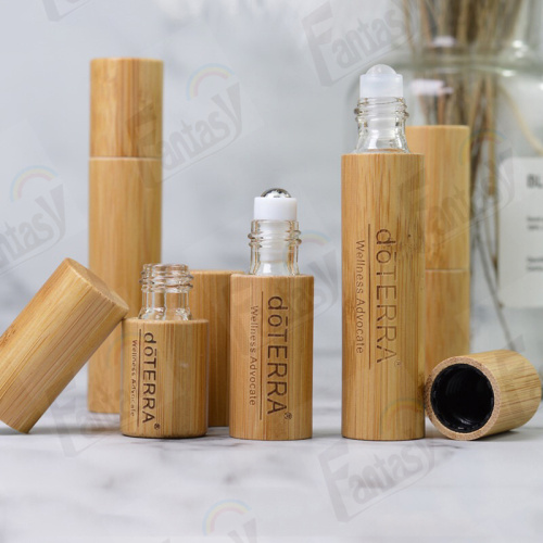 Natural bamboo ball bearing glass bottles