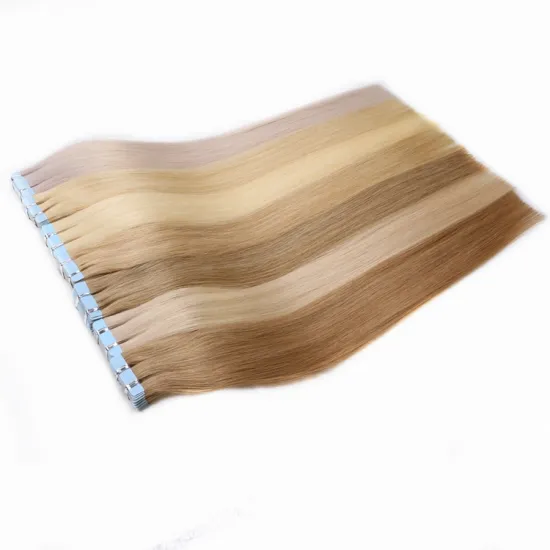 1KG 20inch 2.5g/piece single donor cuticle aligned hair double sided adhesive tape in hair extention platinum blond human virgin