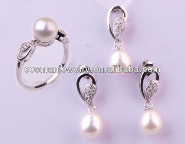 wedding pearl jewelry set,wedding freshwater pearl jewelry set