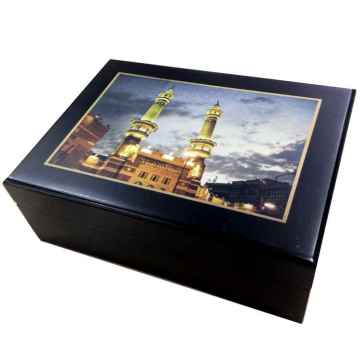 Black MDF Wooden Gift Package Box For Dates