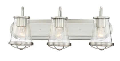One Lite E26 Cone Clear Glass Vanity Light