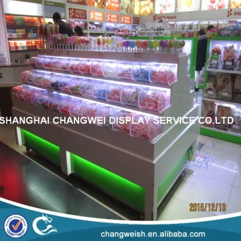 modern sweets and candy display stand and display cabinet