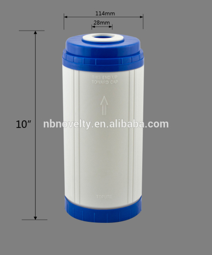 10 inch Big fat resin and KDF refillable filter cartridge