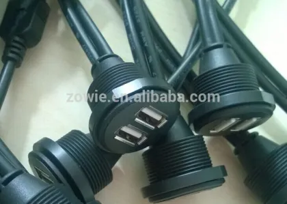 Dual USB short cable jack to usb female
