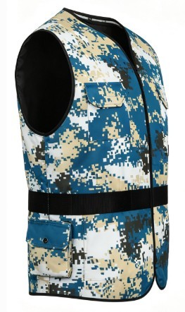 Camouflage Semiconductor Smart Cooling Vest Heat Relief Work Waistcoat Multi Pockets Summer Heatstroke Prevention Vest For Outdo