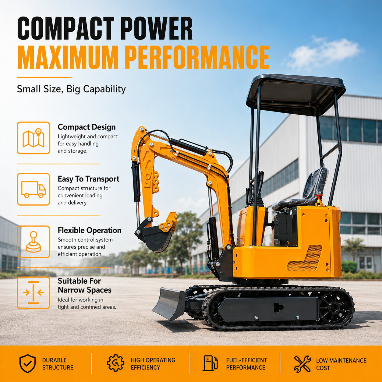 12W mini excavator