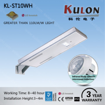 Factory price Energy saving IP65 10w integrated solar led street lights