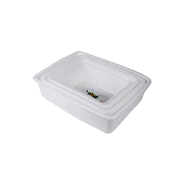 PE material plastic restaurant square box