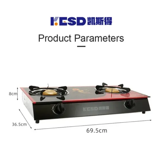 2 Burner Tempered Glass Gas Hob/Gas Stove/Cook Top