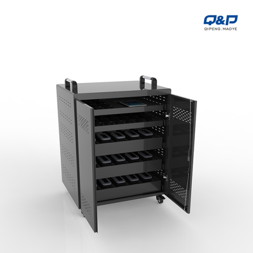 VR device charging carts in classroom