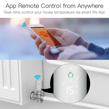 Temperature Controller Tuya ZigBee 3.0 Mini Smart Radiator Actuator Programmable Thermostat Heater Voice Control Smart Home