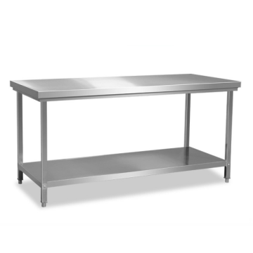 WT-60120 1.2M Stainless Steel Double Layers Kitchen Work Table