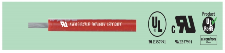 Silicone electrical wire UL3135 20#BLACK
