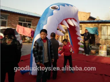 new design inflatable shark arch