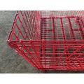 Foldable stackable wire mesh storage container