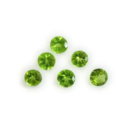 Natural Peridot Round Diamond crafts Bare gemstone