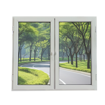UPVC Double Glazed Windows with Good Performance and Clear Strong Glass Ventilator
