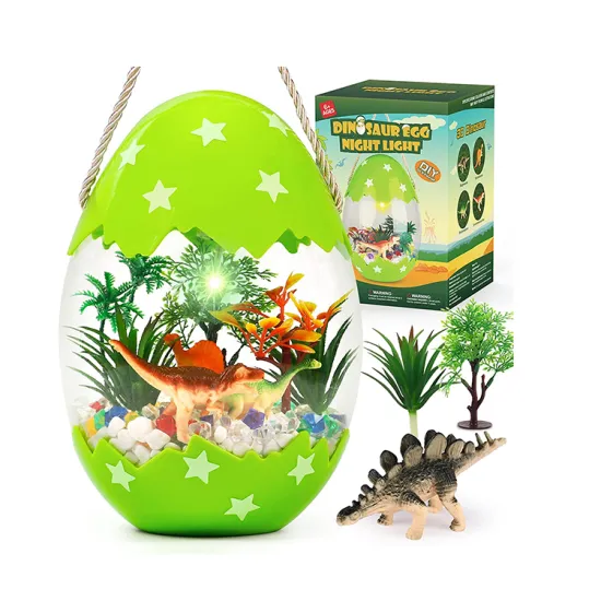 DIY Kids Dinosaur Egg Night Light: Fun Arts and Crafts Project for Children