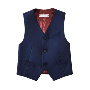 Boys Basic Navy Color Polyester Vests