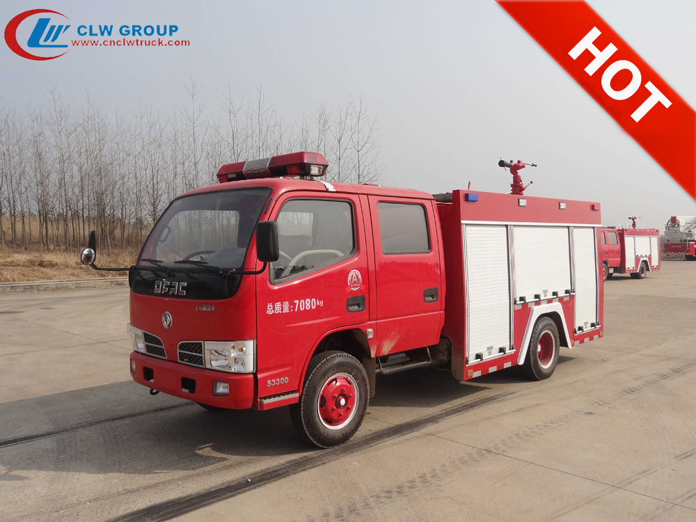 العلامة التجارية الجديدة Dongfeng Double Cabin 2500litres Fire Truck