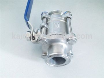 sanitary three way ball valve
