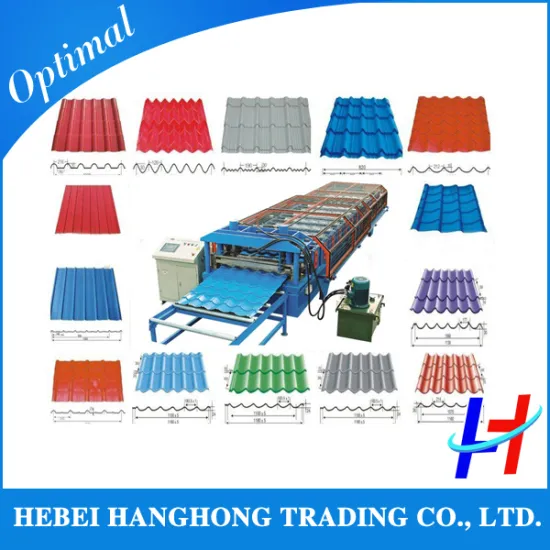 Glazed steel tile roll forming machine