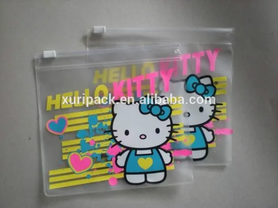 Stationery PA/PE packing pouch with zipper