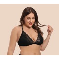 Brassière sexy amovible en dentelle florale rembourrée 3XL